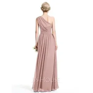 JJs House Dresses Aline Oneshoulder Floorlength Chiffon